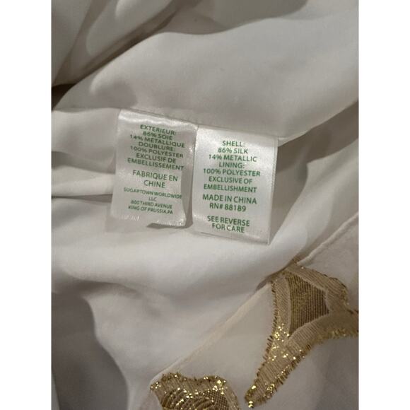 Lilly Pulitzer Colby Shift Dress Gold Floral- SIZE 4 - Picture 5 of 6